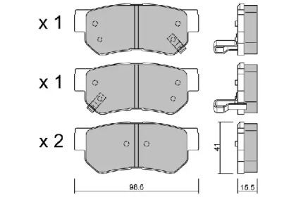 Комплект тормозных колодок (AISIN: BPHY-2001)